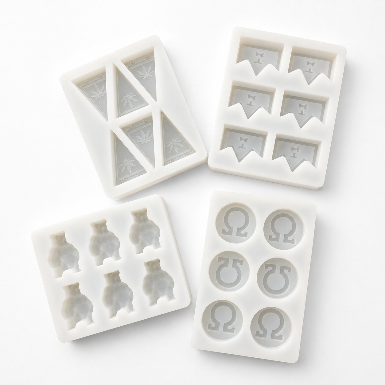 Custom silicone gummy molds and branded gummy shapes for commercial production
