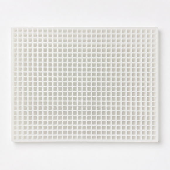 1mL cube gummy mold with 736 cavities on a clean white background