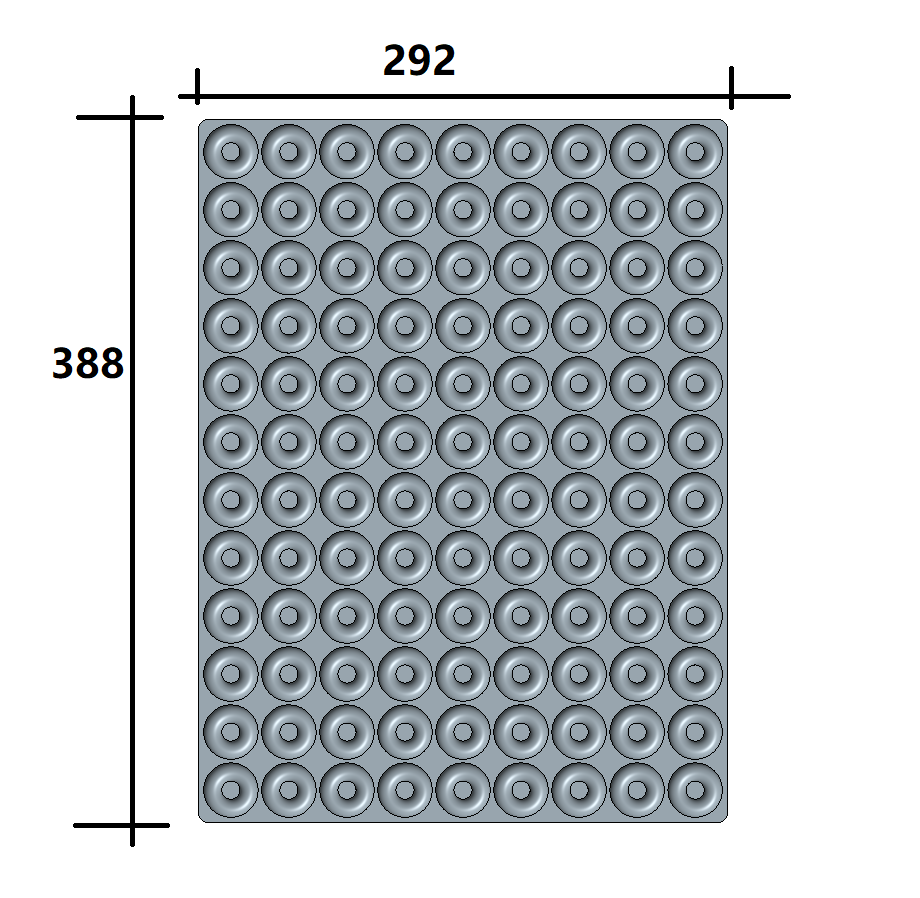3mL Peach Ring Silicone Gummy Mold - 108 Cavities - 0