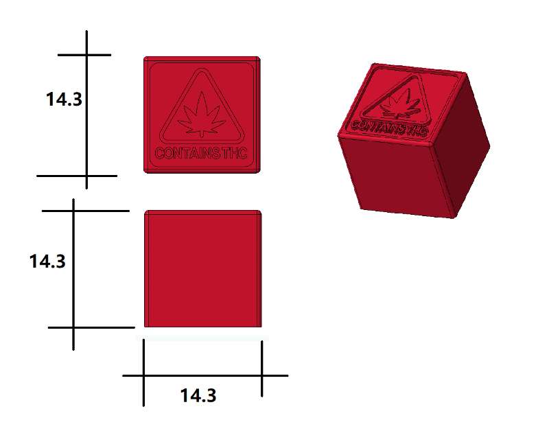 2.9mL Cube Mold Compliance Logo - 391 Cavities - 0